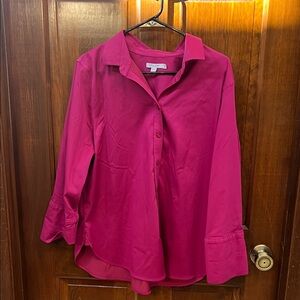 Chico's Fuchsia Button-Down Shirt